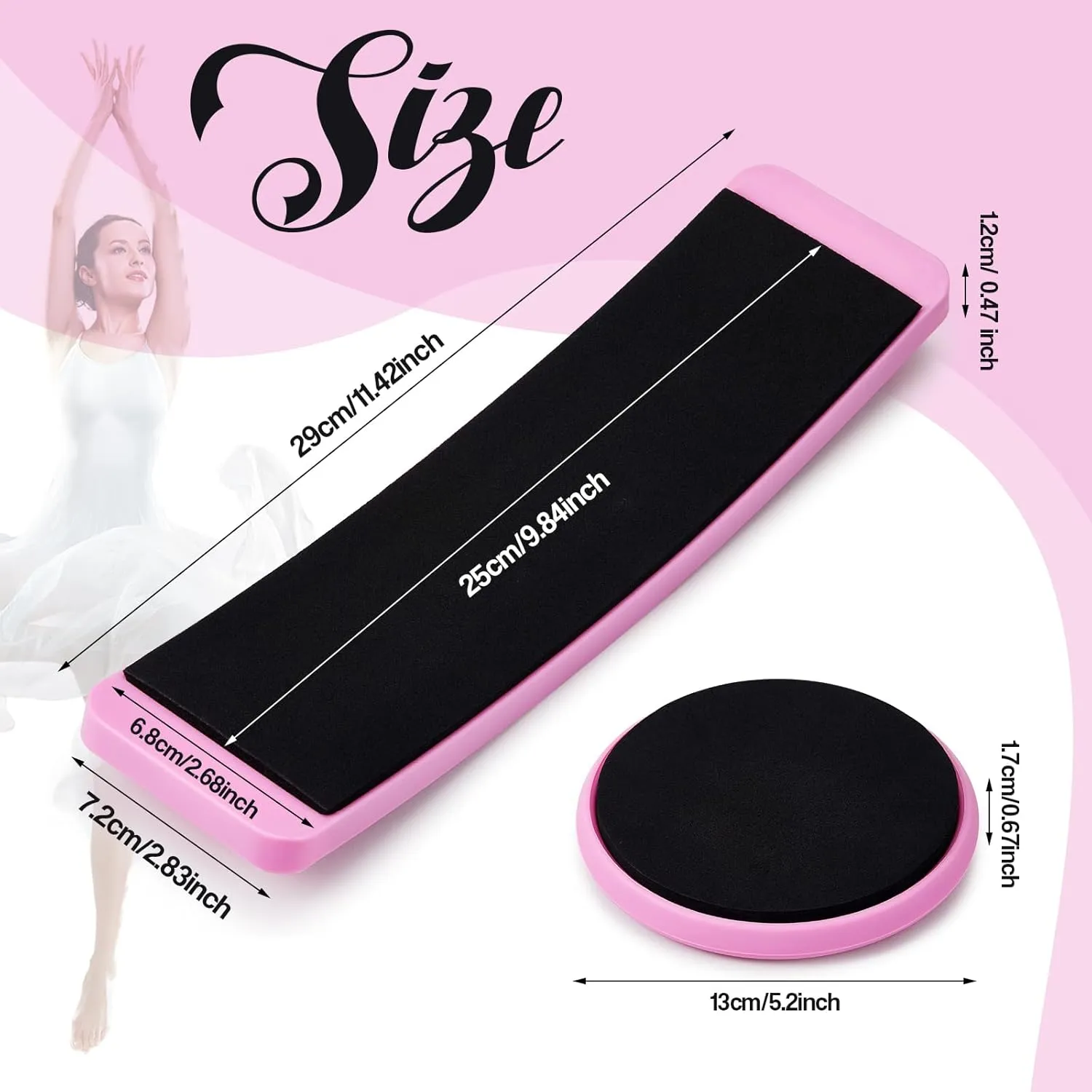 2 Pcs Portable Turning Board Figure Ice Skating Spinner for Ballet Dancers Ice Skaters Gymnasts Cheerleaders Training Improving Balance Pirouette Equipment