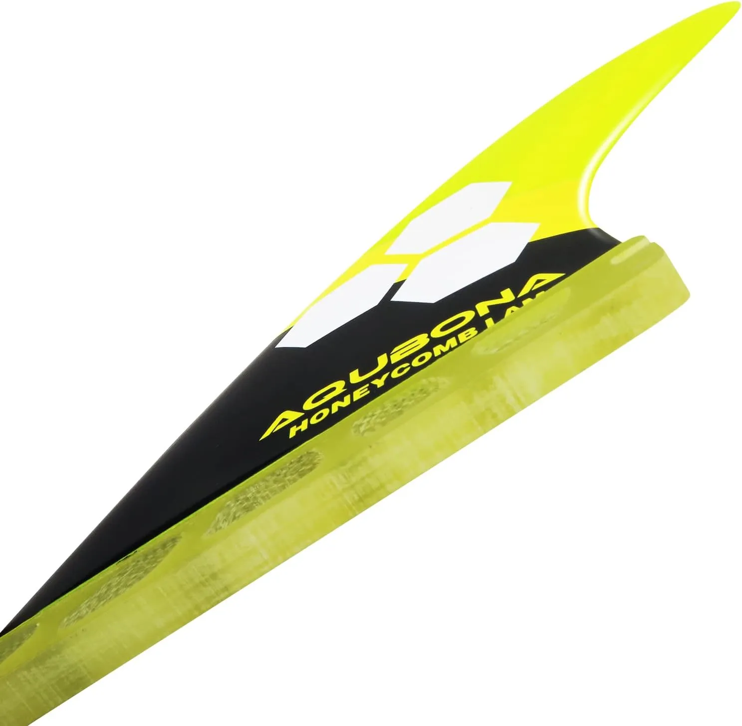 AQUBONA Dual Tab II G5 Tri Fin Set Surfboard Fins Fiberglass Fins for Surfing with Fin Bag Key Screw (Yellow, Single Tab) (Yellow)