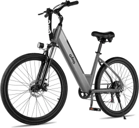 Cityone Electric Bike for Adults 26" Step-Through 22MPH Ebike with 2.1" Tire,UL2849 Certified Built-in Removable Battery,Peak 750W Motor Ebikes with 7 Speed, Commuter E Bicycle