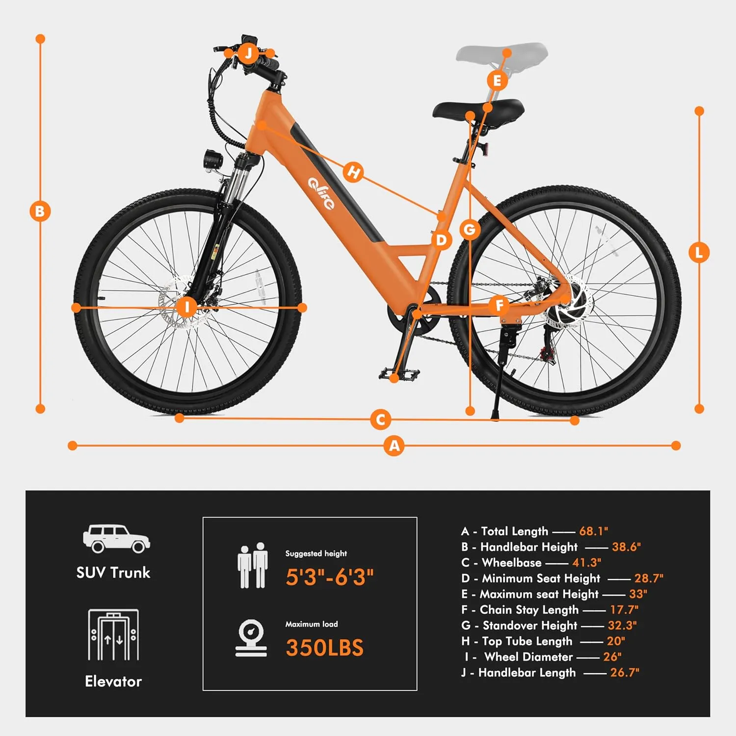 Cityone Electric Bike for Adults 26" Step-Through 22MPH Ebike with 2.1" Tire,UL2849 Certified Built-in Removable Battery,Peak 750W Motor Ebikes with 7 Speed, Commuter E Bicycle