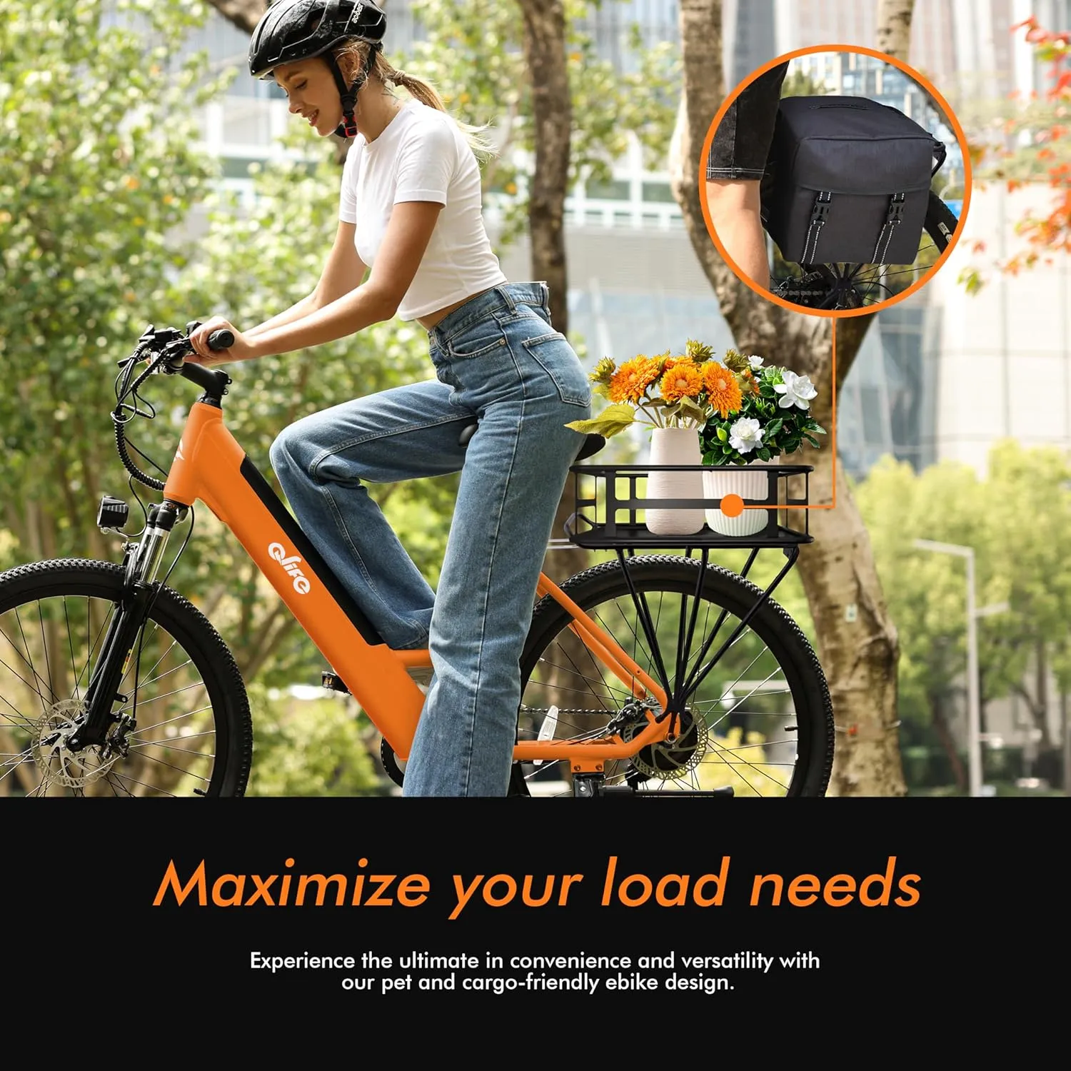 Cityone Electric Bike for Adults 26" Step-Through 22MPH Ebike with 2.1" Tire,UL2849 Certified Built-in Removable Battery,Peak 750W Motor Ebikes with 7 Speed, Commuter E Bicycle