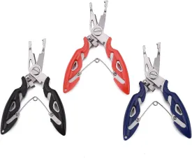 FOSTAR Fishing Pliers, Stainless Steel Hook Remover, Fishing Line Scissors, Braided Line Cutters, Split Ring Opener, 5 Inch Fishing Tool