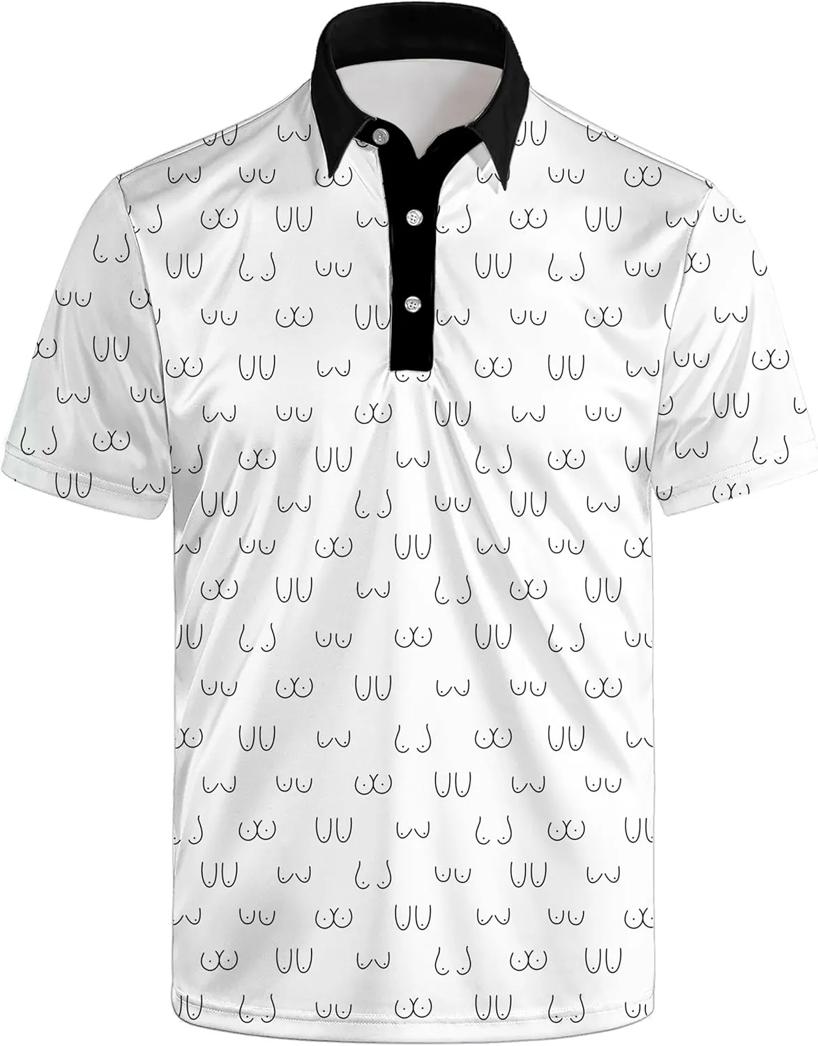 Golf Polos for Men Funny Moisture Wicking Golf Shirts Performance Quick-Dry Polo Shirts Short Sleeve
