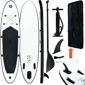 Inflatable Stand up Paddle Board Set Black and White