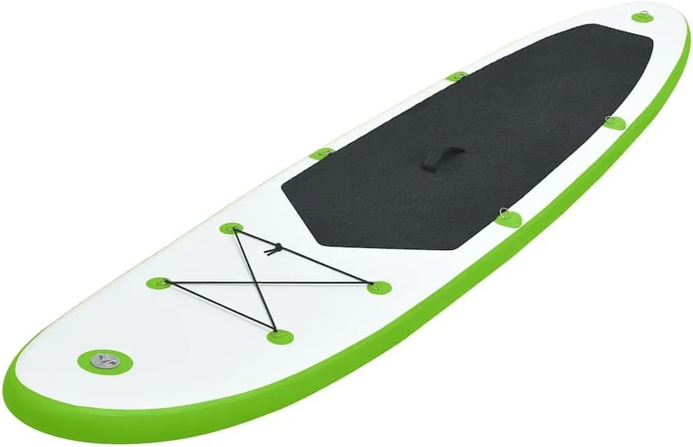Inflatable Stand Up Paddleboard Set Green and White