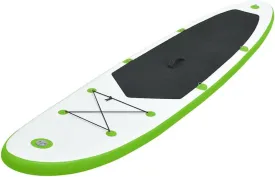 Inflatable Stand Up Paddleboard Set Green and White