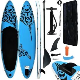 Inflatable Stand Up Paddleboard Set, Puncture-Proof and Stable Design, Easy to Inflate, Blue