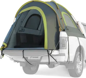 JOYTUTUS Pickup Truck Tent 2.0, Waterproof PU2000mm Double Layer for 2 Person, Portable Truck Bed Tent with Rainfly, 5.5'-6' Camping Preferred - Green, Aluminum Poles