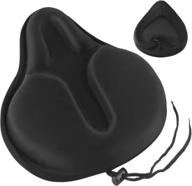 MSDADA Large Gel Bike Seat Cover, Extra Soft Bike Seat Cushion for Men Women Comfort Wide, Fits Indoor outdoor Cycling(11.41 inch x 10.24 inch)