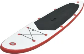 Stand Up Paddle Board Set SUP Surfboard Inflatable Red and White,Sporting Goods,Outdoor Recreation,Boating & Water Sports,Surfing,Paddleboards,92203
