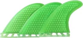 Surf & SUP Fin 3Pcs Surfboard Tail Fin Glass Fiber Tail Rudder Solid Color Surfboard Honeycomb Fin Surfboard Accessories for Longboard Surfboard & Paddleboard ( Color : Green , Size : G7(L SIZE) )
