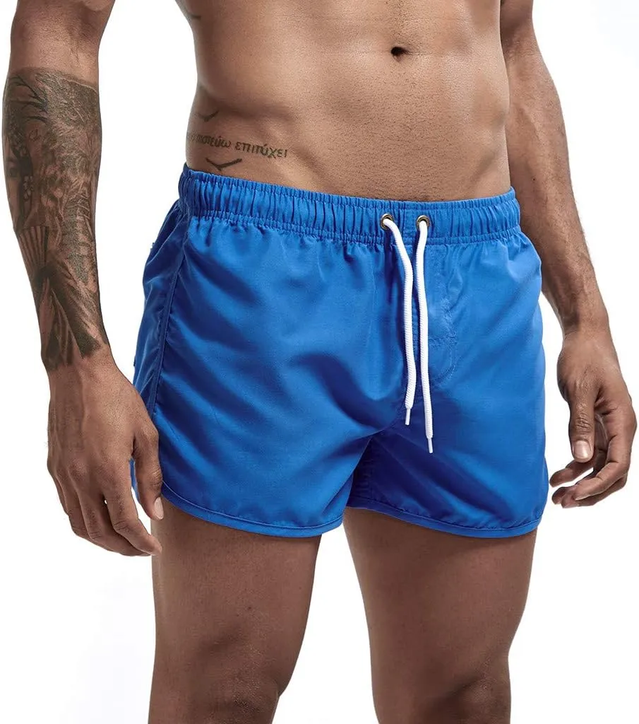 Tan Thru Swimwear Men Spring Surfing and Summer Splicing Swimming and Men's Men's Board Shorts Swim Trunks