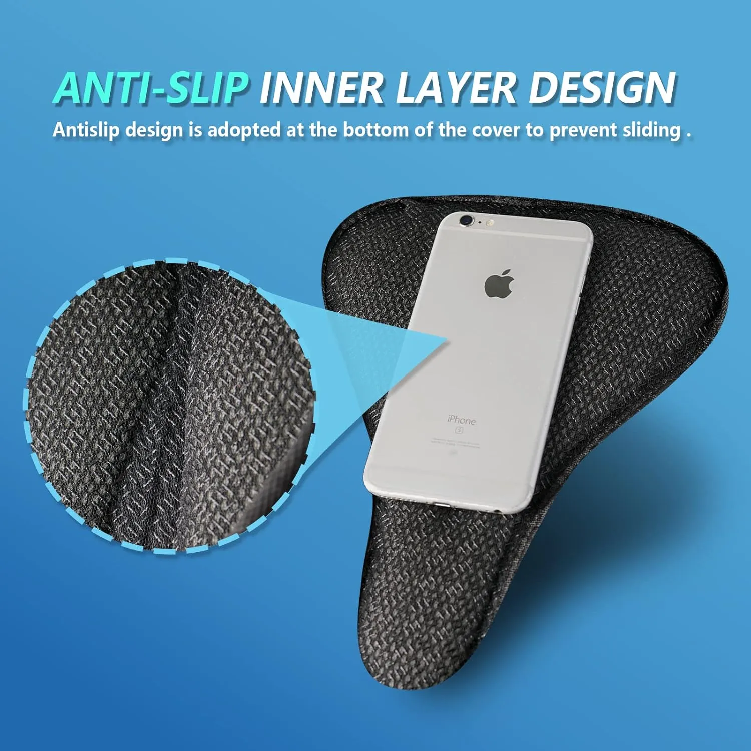 YLG Bike Seat Cover, Memory Foam & Gel Bike Seat Cushion Cover for Men Women, Comfortable Bicycle Seat Cover for Peloton/Fixed/Cruiser/Indoor/Outdoor Bike seat with Waterproof Cover