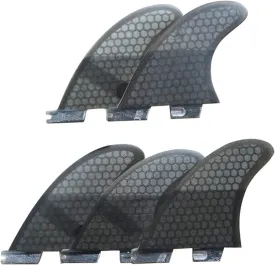 ZHU-CL Surf & SUP Fin Surfboard Tail Rudder Fiberglass Honeycomb Fin Surfboard Accessories Surf Fin Five-Piece Tail Fin K2.1 for Longboard Surfboard & Paddleboard (Color : Grey, Size : K2.1)